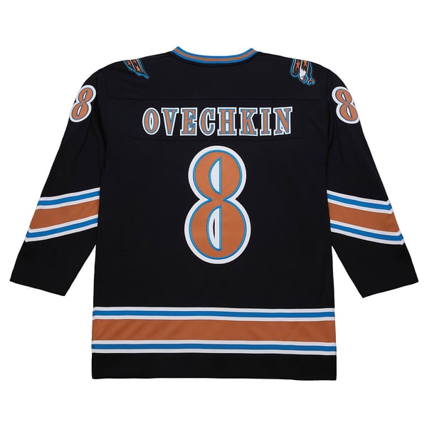 Men's Washington Capitals Alexander Ovechkin Mitchell & Ness Black 2005/06 Power Play Jersey - Image 4