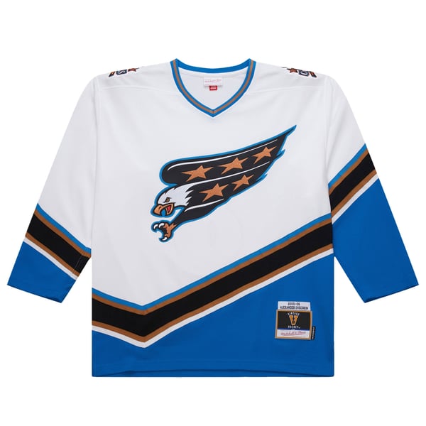 Men's Washington Capitals Alexander Ovechkin Mitchell & Ness White 2005/06 Power Play Jersey - Image 3