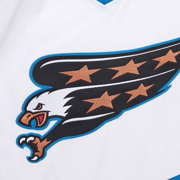 Men's Washington Capitals Alexander Ovechkin Mitchell & Ness White 2005/06 Power Play Jersey - Image 5