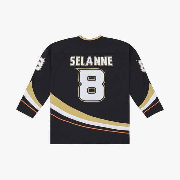 Men's Anaheim Ducks Teemu Selanne Mitchell & Ness Black 2006/07  Stanley Cup Power Play Jersey