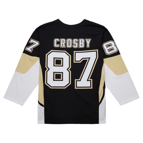 Men's Pittsburgh Penguins Sidney Crosby Mitchell & Ness Black Big & Tall 2008/09 Captain Patch Power Play Jersey - Image 3