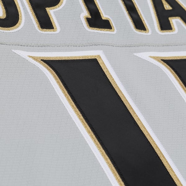 Men's Los Angeles Kings Anze Kopitar Mitchell & Ness Silver 2016/17 Captain Patch Power Play Jersey - Image 11
