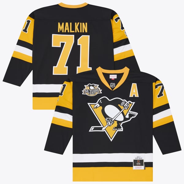 Men's Pittsburgh Penguins Evgeni Malkin Mitchell & Ness Black 2016/17 Power Play Jersey - Image 1