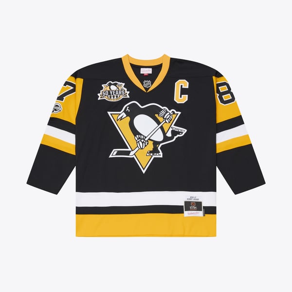 Men's Pittsburgh Penguins Sidney Crosby Mitchell & Ness Black 2016/17 Power Play Jersey - Image 3