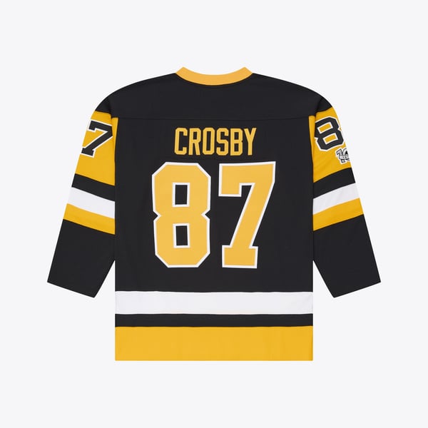 Men's Pittsburgh Penguins Sidney Crosby Mitchell & Ness Black 2016/17 Power Play Jersey - Image 4