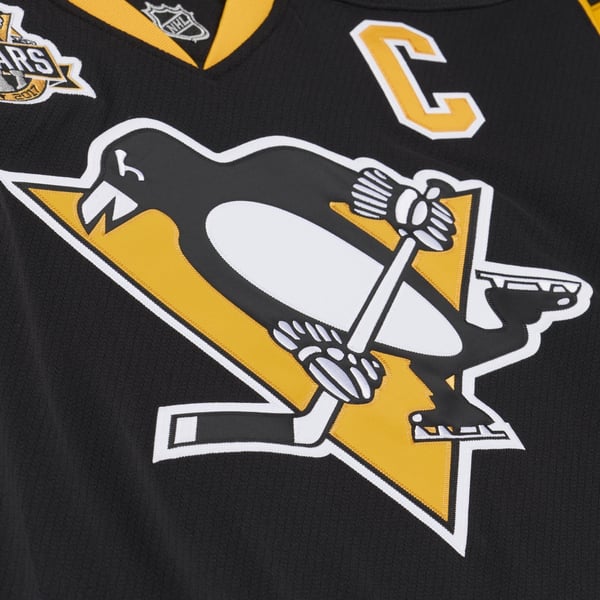Men's Pittsburgh Penguins Sidney Crosby Mitchell & Ness Black 2016/17 Power Play Jersey - Image 5