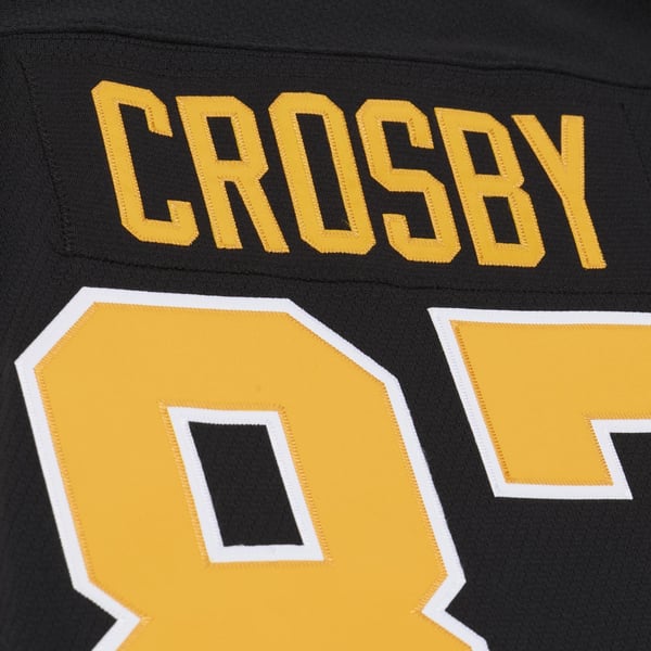 Men's Pittsburgh Penguins Sidney Crosby Mitchell & Ness Black 2016/17 Power Play Jersey - Image 9