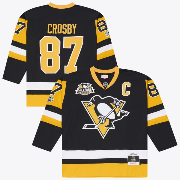 Men's Pittsburgh Penguins Sidney Crosby Mitchell & Ness Black 2016/17 Power Play Jersey - Image 1