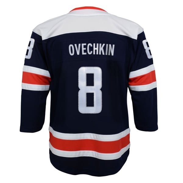 Youth Washington Capitals Alexander Ovechkin Navy 2020/21 Alternate Premier Player Jersey - Image 4