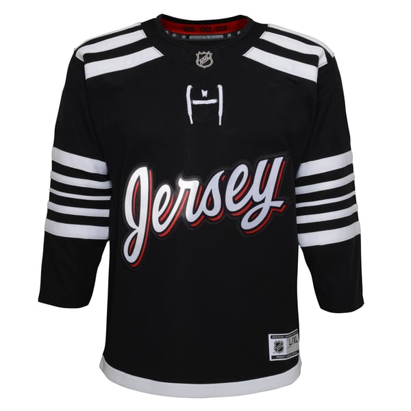 Youth New Jersey Devils Black 2021/22 Alternate Premier Jersey - Image 3
