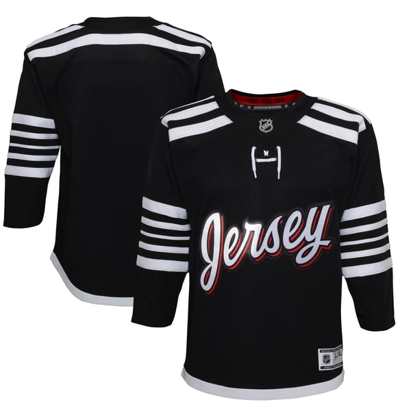 Youth New Jersey Devils Black 2021/22 Alternate Premier Jersey - Image 1