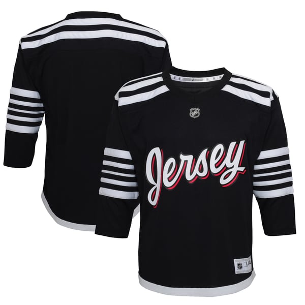 Youth New Jersey Devils Black 2021/22 Alternate Replica Jersey - Image 2