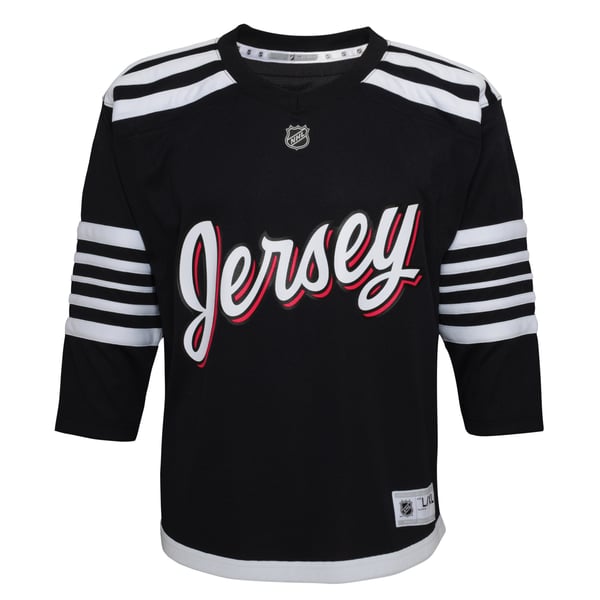 Youth New Jersey Devils Black 2021/22 Alternate Replica Jersey - Image 3