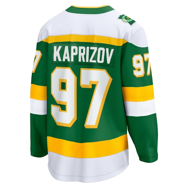 Men's Minnesota Wild Kirill Kaprizov Fanatics Green 2023/24 Alternate Breakaway Jersey - Image 4