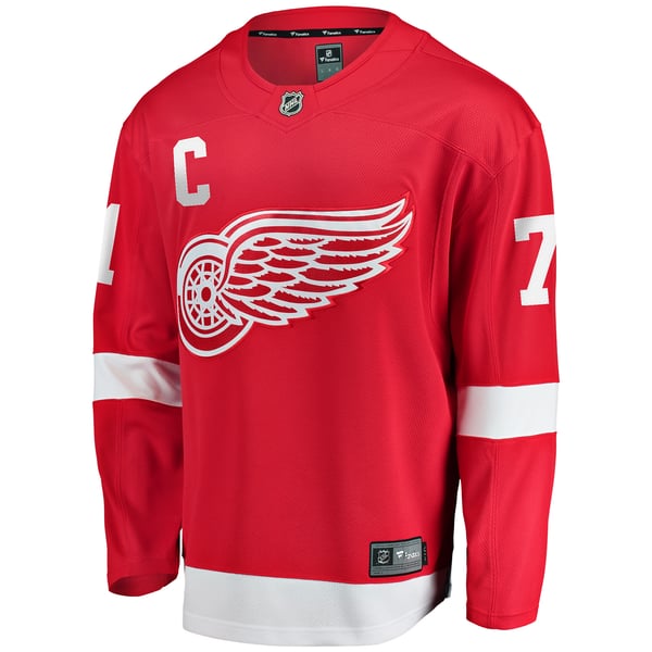 Men's Detroit Red Wings Dylan Larkin Fanatics Red 2023/24 Captain Breakaway Player Jersey - Image 3
