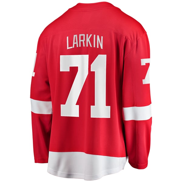 Men's Detroit Red Wings Dylan Larkin Fanatics Red 2023/24 Captain Breakaway Player Jersey - Image 4