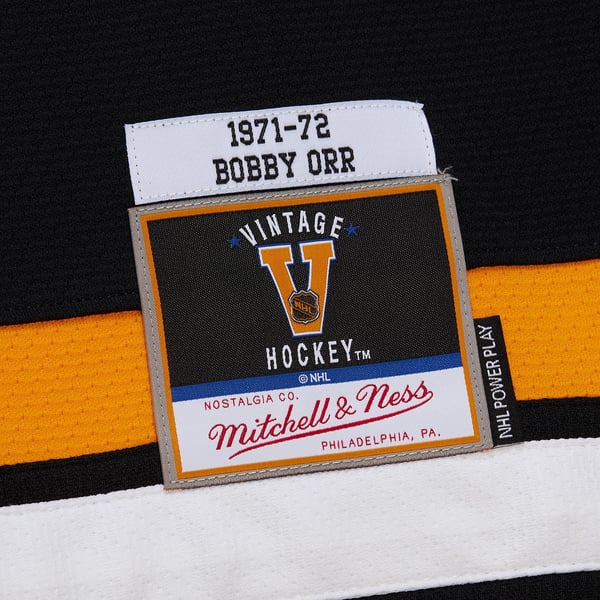 Men's Boston Bruins Bobby Orr Mitchell & Ness Black Big & Tall 1971/72 Blue Line 2.0 Jersey