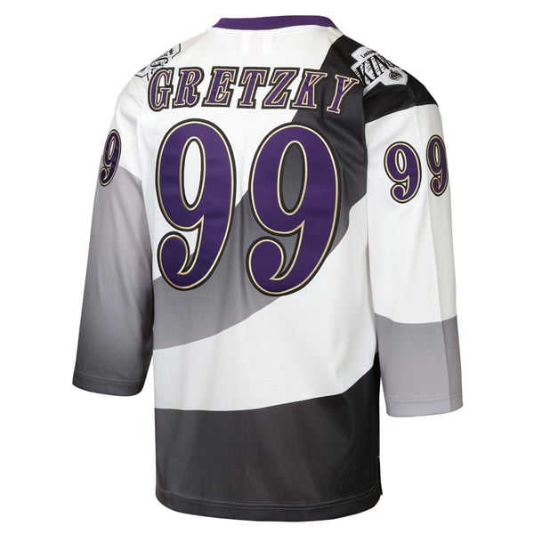 Youth Los Angeles Kings Wayne Gretzky Mitchell & Ness White 1995/96 Power Play Throwback Alternate Player Jersey with Captain Patch - Image 4