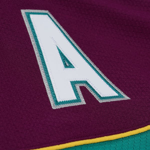 Men's Anaheim Ducks Teemu Selanne Mitchell & Ness Teal 1997/98 Alternate Captain Patch Power Play Jersey