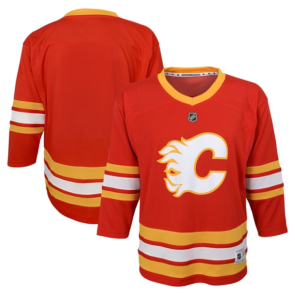 Infant Calgary Flames Red Replica Jersey - Image 2