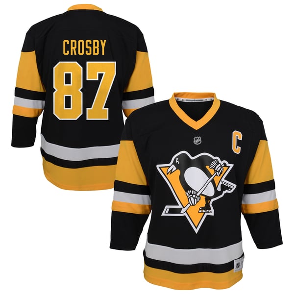 Infant Pittsburgh Penguins Sidney Crosby Black Replica Player Jersey - Image 2