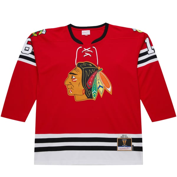 Men's Chicago Blackhawks Bobby Hull Scarlet 1960-61 Power Play Jersey - Image 3