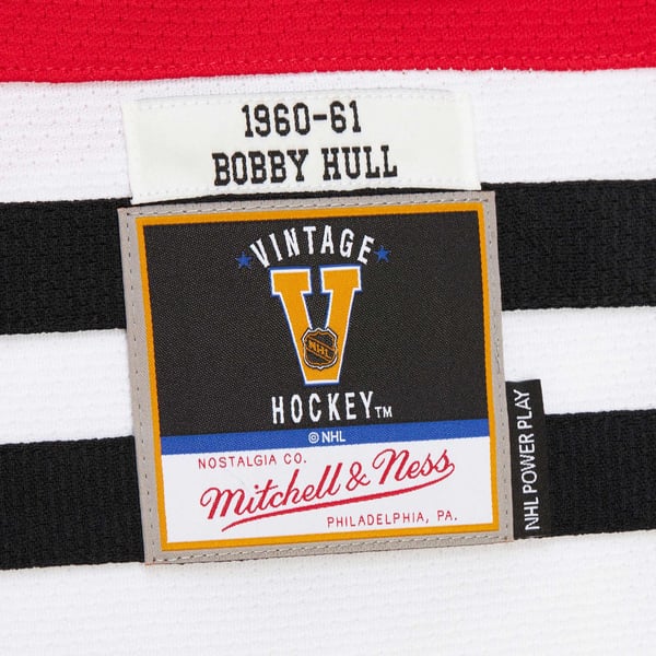 Men's Chicago Blackhawks Bobby Hull Scarlet 1960-61 Power Play Jersey - Image 6