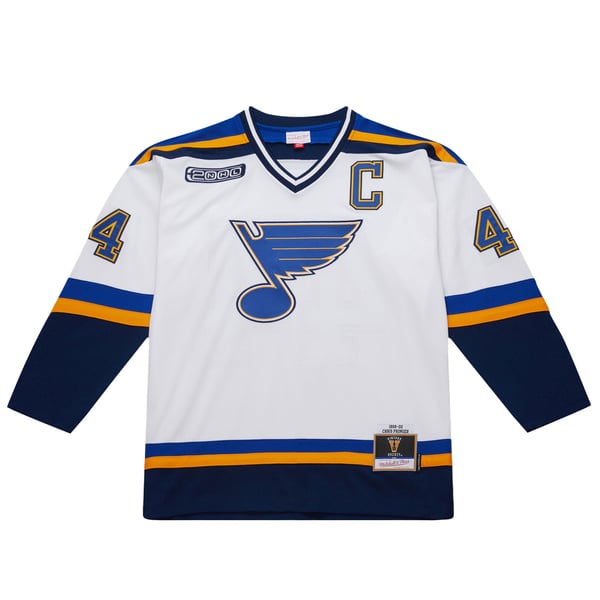 Men's St. Louis Blues Chris Pronger White 1999-00 Power Play Jersey - Image 3