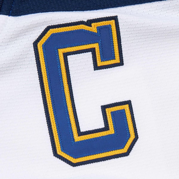 Men's St. Louis Blues Chris Pronger White 1999-00 Power Play Jersey - Image 6