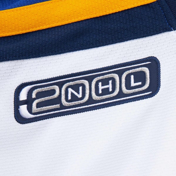 Men's St. Louis Blues Chris Pronger White 1999-00 Power Play Jersey - Image 7