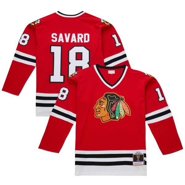 Men's Chicago Blackhawks Denis Savard Scarlet 1980-81 Power Play Jersey - Image 2