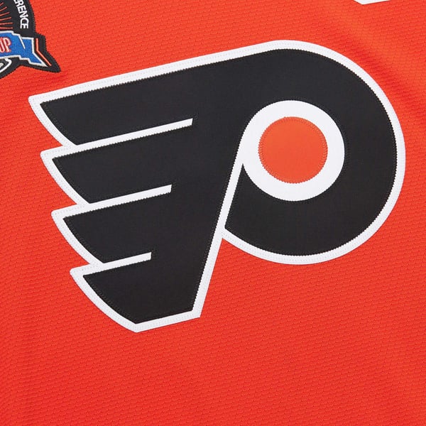 Men's Philadelphia Flyers Eric Lindros Orange 1996-97 Power Play Jersey - Image 5