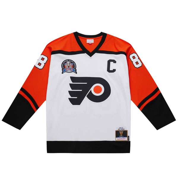 Men's Philadelphia Flyers Eric Lindros White 1996-97 Power Play Jersey - Image 3
