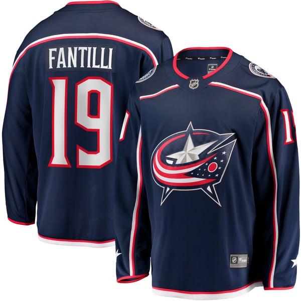 Men's Columbus Blue Jackets Adam Fantilli Fanatics Navy Home Premier Breakaway Player Jersey - Image 1