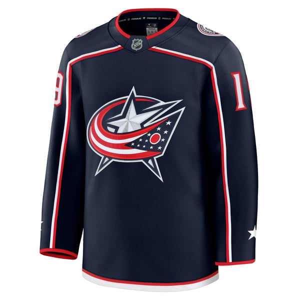 Men's Columbus Blue Jackets Adam Fantilli Fanatics Navy Home Premium Jersey - Image 3