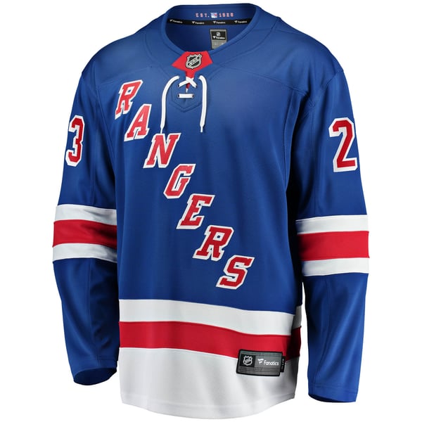 Men's New York Rangers Adam Fox Fanatics Blue Home Breakaway Replica Jersey - Image 3