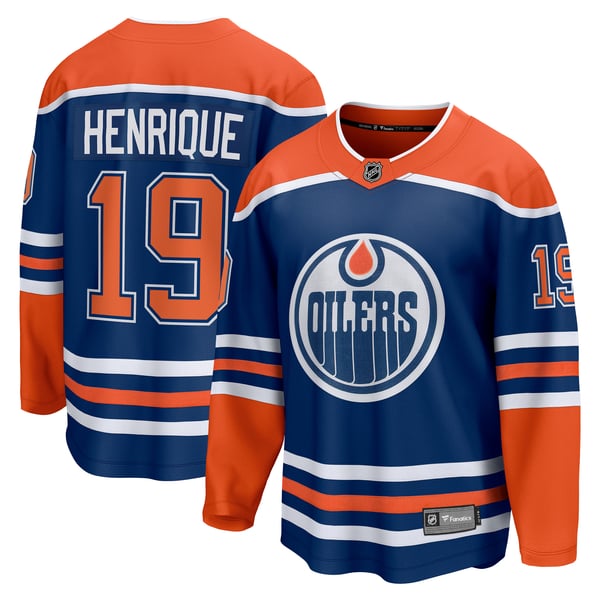 Men's Edmonton Oilers Adam Henrique Fanatics Royal Home Breakaway Jersey - Image 2
