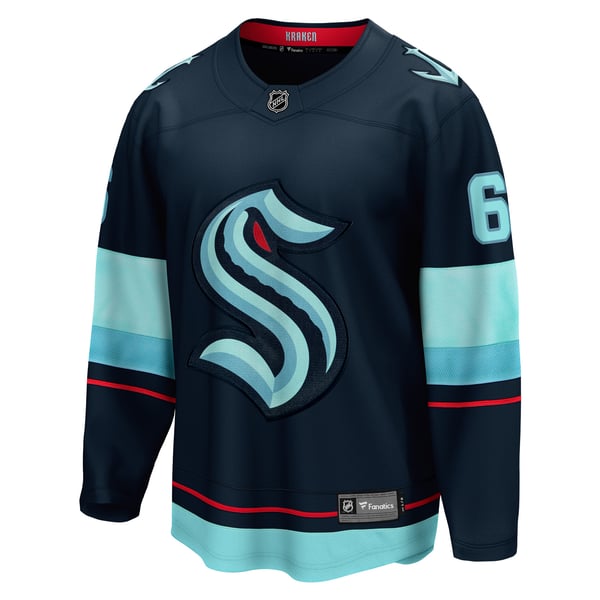 Men's Seattle Kraken Adam Larsson Fanatics Deep Sea Blue Home Breakaway Player Jersey - Image 3