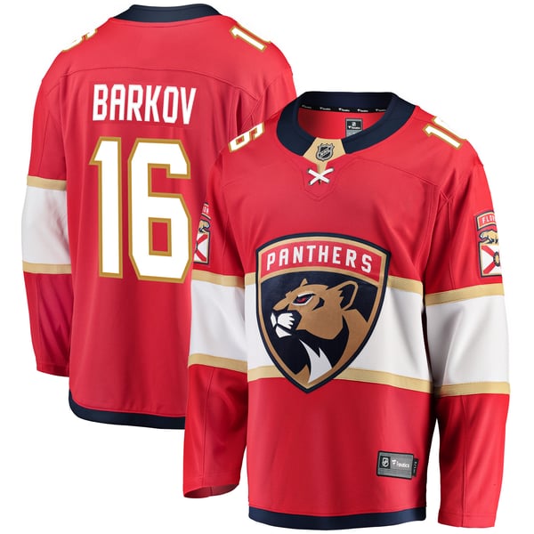 Men's Florida Panthers Aleksander Barkov Fanatics Red Breakaway Jersey - Image 1