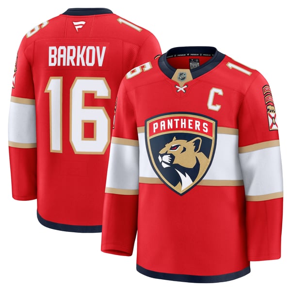 Men's Florida Panthers Aleksander Barkov Fanatics Red Home Premium Jersey - Image 1
