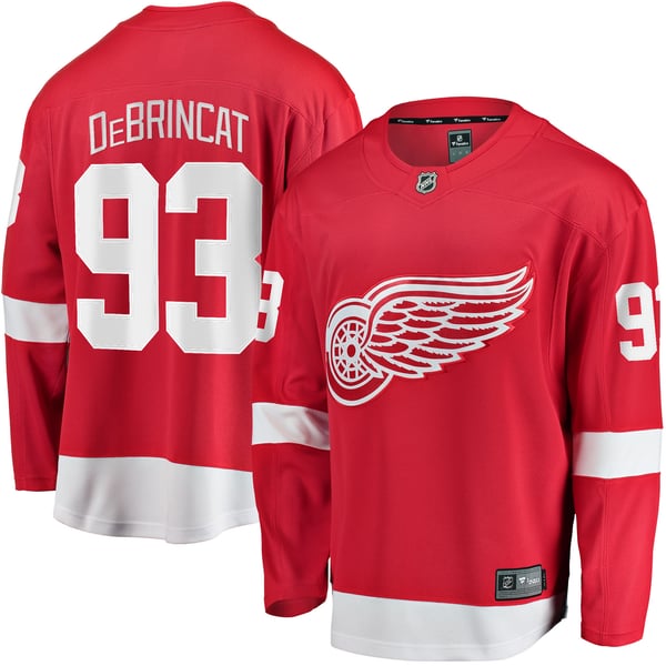 Men's Detroit Red Wings Alex DeBrincat Fanatics Red Breakaway Jersey - Image 2