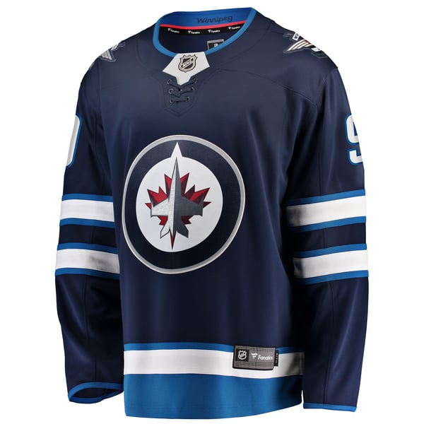 Men's Winnipeg Jets Alex Iafallo Fanatics Navy Home Premier Breakaway Player Jersey - Image 3