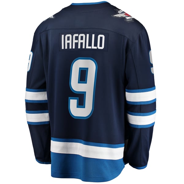 Men's Winnipeg Jets Alex Iafallo Fanatics Navy Home Premier Breakaway Player Jersey - Image 4