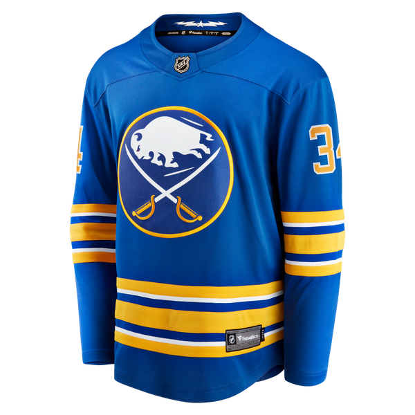 Men's Buffalo Sabres Alex Lyon Fanatics Royal Home Breakaway Jersey - Image 3