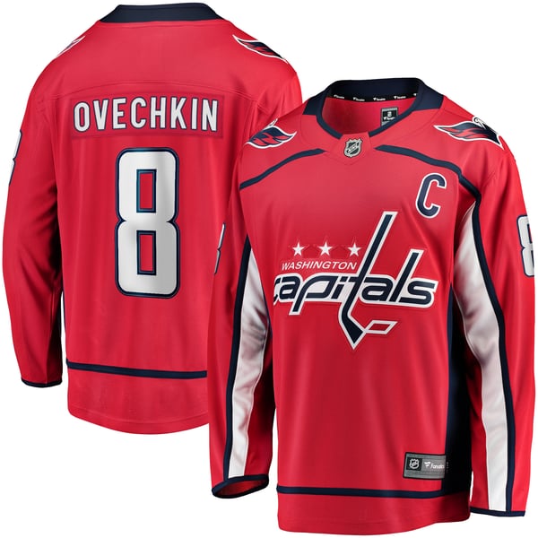 Men's Washington Capitals Alexander Ovechkin Fanatics Red Captain Patch Home Breakaway Jersey - Image 1