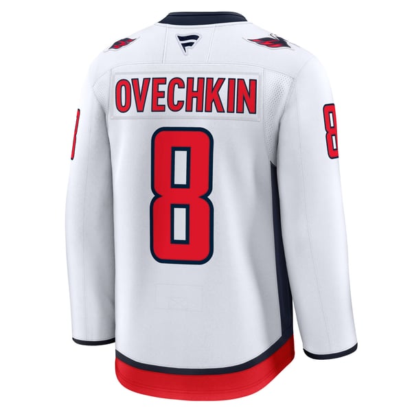 Men's Washington Capitals Alexander Ovechkin Fanatics White Away Premium Jersey - Image 4
