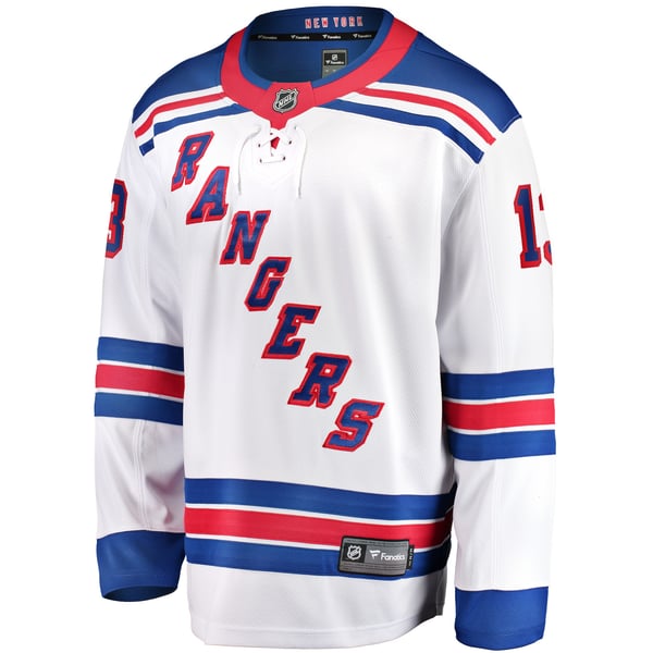 Men's New York Rangers Alexis Lafreniere Fanatics White  Breakaway Jersey - Image 3