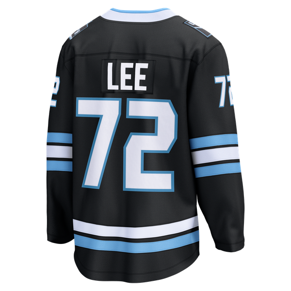 Men's Utah Mammoth Anders Lee Fanatics Black Home Breakaway Jersey - Image 4