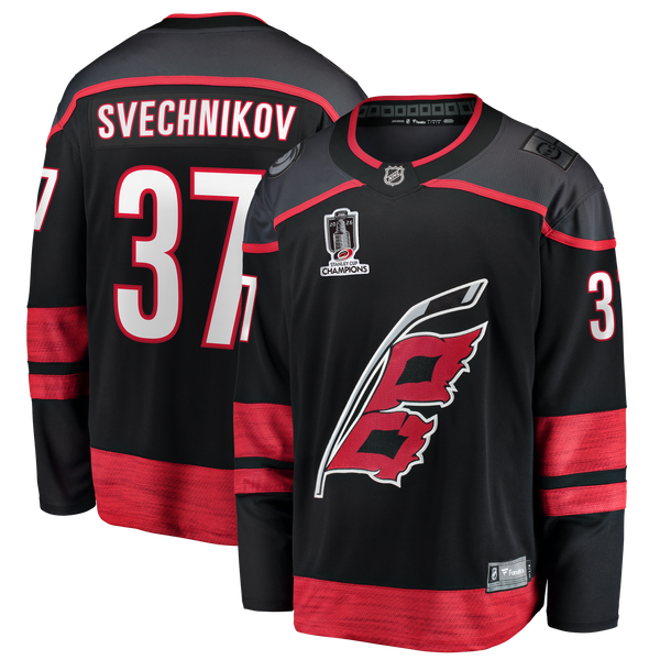 Men's Carolina Hurricanes Andrei Svechnikov Fanatics Black 2026 Stanley Cup Champions Home Breakaway Jersey - Image 1