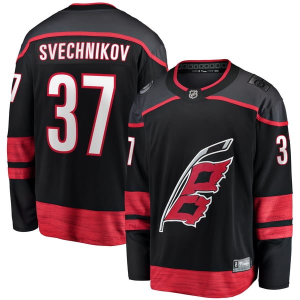 Men's Carolina Hurricanes Andrei Svechnikov Fanatics Black Home Breakaway Jersey - Image 1